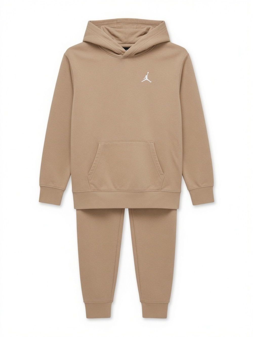 Nike Jordan Girls XL Beige Hoodie & Jogger Sweatpants Set Lounge Outfit